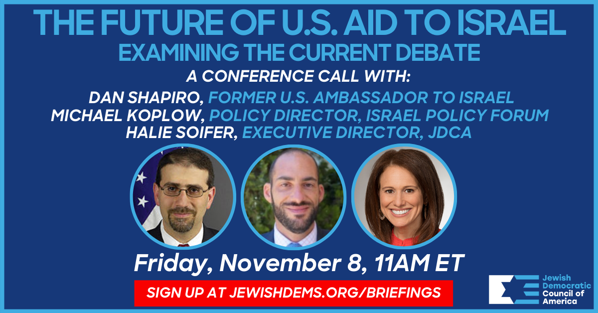 JDCA Conference Call with Amb. Dan Shapiro and Michael Koplow on 